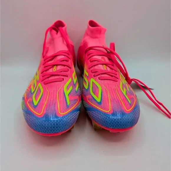 Adidas F50 Pro Mid FG Soccer Cleats Pink/Yellow IE1461 Women's Size 9/Men's 7.5